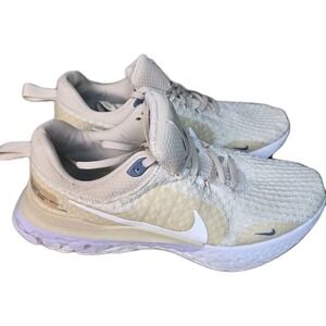 Nike React Infinity Run FK3 Running Shoes Oatmeal White Purple Size 8.5